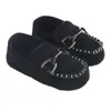 Första Walkers Baby Boy Shoes för 0-18m Född Casual Toddler Spädbarn Loafers Bomull Soft Sole Moccasins