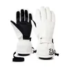 white ski gloves