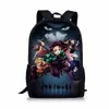 Mochila da Escola de Crianças Demo-Slayer-Kimetsu-No-Yaib-Padrão Crianças Mochila Cartoon Crianças Estudantes Estudantes Escola Saco Saco X0529