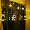 Elk Bell Christmas Strings Light Garland Merry ChristmasDay Decor for Home Ornaments Noel Xmas Gifts Happy New Year D2.0