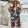 Women039s Bademode 2021 Blume Gedruckt Badeanzüge Chiffon Badeanzug Strand Badeanzug Cover Ups Für Sommer Urlaub Kleid Mujer5104962