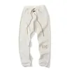 Sonbahar Kış ABD Avrupa 7th 7c Flock Baskı Logo Pantolon Pantolonlar Sıradan Erkekler Kadın Çimento Beyaz Dize Joggers Swearyants188Q