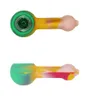 Tubi in silicone multicolore con ciotola in vetro Mini tabacco da mano portatile Dry Herb DHL