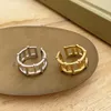 Кластерные кольца S'Steel Hollow Ring для женщин 925 Серебряное серебро минималистское золото винтаж Анилло Плата де Лей Дизайнер