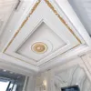 Plafond behang rollen voor muur 3D gouden gips snijwerk voor woonkamer slaapkamer muurpapieren home decor plafond wallpapers