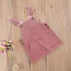 0-3Y Vintage Born Infant Kleinkind Baby Mädchen Cord Kleid Herbst Frühling Ärmellose Overalls Für Mädchen Kleidung Mädchen Kleider