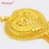 Adixyn Ciondolo cuore Dubai Set di gioielli Collana color oro Orecchini Set Lusso arabo africano Festa di nozze Regali MAMMA N12172 H1022