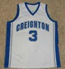 2012-13 #3 Doug McDermott Creighton Bluejays 레트로 후퇴 농구 저지 스티치 숫자와 이름