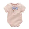 Pagliaccetti color caramello per bambina e neonato, vestiti estivi in cotone per neonati 210429