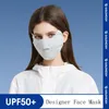 2021 Tasarımcı Yüz Maskesi Kadın Güneş Maskeleri Göz Koruma Güneşlik Anti-Ultraviyole Toz Geçirmez Nefes Kulak Asılı Tipi FacMask