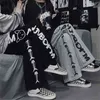 멋진 뼈 물고기 프린트 바지 소녀 하라주쿠 가을 바지 여성 streetwear 여름 패션 회색 고딕 스웨트 팬츠 Y211115