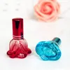 10 PC 6 ml Coloré Rose En Forme De Verre Vide Bouteille De Parfum Petit Échantillon Portable Parfum Rechargeable Parfum Pulvérisateur Bouteille