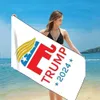 Sneldrogende febric Bath Beach Handdoeken President Trump Handdoek US Vlag Afdrukken Mat Zand Dekens voor Travel Douche Zwemmen CO30