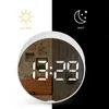 Other Clocks & Accessories 2021 Led Mirror Alarm Clock Digital Table Night Light Snooze With Temperature Electronic Despertador Home Decorat