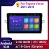 Lecteur multimédia vidéo dvd de voiture de Navigation GPS 2din Android 10.0 autoradio 8 cœurs pour Toyota Verso 2011-2016