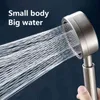 Brushed Stainless Steel Body High Pressure Round Water Saving Shower Head Bathroom Accessorie Universal Fitting H1209