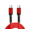 PD 20W Data Charger Cable Typec till C 60W Kablar Bly obruten metallkontakt Stark flätad 1m 3feet