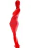 Costume da mummia in lycra spandex rosso Sacco a pelo con maniche a braccio interne Abito unisex Sacchi per il corpo Sacchi a pelo Catsuit Costume Full Outf239z