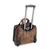 Duffel-Taschen Europäische und amerikanische Retro-Herren-Trolley-Tasche Kopfschicht Leder Gepäck Mode-Reisen Boarding