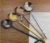 Gold Starbucks Spoons Stainless Steel table Coffee Milk Small Round Dessert Mixing Fruit tea measuring Spoon Factory Supply royal style 2021