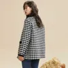 Tweed woolen small fragrant wind jacket women thickened short plaid cardigan spring coat 210930