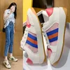 2024 Designers Sapatos Luxo Multicolor Rhyton Mulheres homens tênis treinadores vintage Chaussures Ladies Designer de calçados casuais Sneaker Top Quality With Box Tamanho 35-45