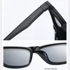 Occhiali da sole magnetici con lenti a clip specchiati su occhiali da uomo con montatura per miopia ottica polarizzata con borsa in pelle
