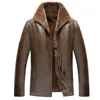 PUレザージャケットメンズプラスベルベット暖かいスタンドカラーレトロコートカジュアルなヴィンテージ厚い固形固体特大されていた不快な男性のジャケット210524