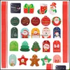 Greeting Event Festive Supplies & Gardengreeting Cards 24Pcs Home Christmas Party Xmas Decor Gift Tag Diy Tree Pendant Drop Delivery 2021 Zj