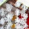 Souvenirs White Snowflake Ornaments Hanging Christmas Tree Decortion for Home Weddding party 6pcs