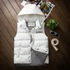 Mannen Custom Vests Jassen Mode Trend Hip Hop Mouwloze Zipper Hooded Vest Jassen Designer Tiener Winter Casual Slim Vaillet Bovenkleding