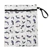 Sacs polochons étanche réutilisable suspendu sac à langer Portable Polyester organisateur avec sangle quotidien imprimé bébé nourrisson Double fermeture éclair