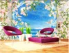 Custom photo wallpapers for walls 3d murals Beautiful sky flower rural style TV background wall papers living room decoration