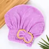 Microfiber Quick Hair Torka Badhandduk Spa Bowknot Wrap Handduk Handduk Handduk Badrum Tillbehör Tjocka Bonnets Kvinnor Dusch Kepsar W-01343