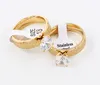 Wholesale Bulk Lots 30Pcs Rings Band Men's Gothic favor Women Fashion Jewelry CZ Rhinestone Inlay Dull Polish Gold Ring Wedding