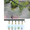 Micro Drip Irrigation Misting Brass Nozzle Garden Spray Cooling Parts Water Sprinkler with Connector