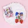 Girls Hair Accessories Clips Kids Barrettes Baby BB Clip Children Christmas Bow Hairpin Cartoon Ribbon Print 3Pcs/Sets 4694 Q2