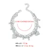 Charm Bracelets Lalynnly Punk Style Sweet Cute Heart Pendant Bracelet For Women Girls Hip Hop Hand Chain Wholesale Jewelry Gifts B1509