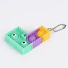 Alphabet Letters Keychain Decompression Toys Party Gifts Mobile Phone with Silicone Letterss Sensory Bubble Keyring Simple Dimple Fingertip Fidget Toy