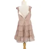 Baby meisjes jurk kinderen Koreaanse stijl leuke polka dot mouwloze sling jurk chiffon strik kids zomer prinses jurk Q0716