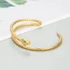 Armreifenkristallarmband Frauen Gold Diamondstudded Upper Arm Manschettenöffnungen Einstellbar übertriebene Schmuck Geschenk für Mädchen1777659