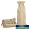 Present Wrap 10st Jute Vinväskor, 14 x 6 1/4 inches Hessian Bottle Bags With Drawstring1 Fabrikspris Expert Design Kvalitet Senaste Style Original Status