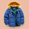 2021 Automne Hiver Nouveaux vêtements pour enfants Retirés à capuche pour garçons Veste en duvet pour enfants coréens Veste pour enfants Mode Manteau pour tout-petits H0909