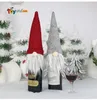 Nouveau cadeau de Noël Sac Décorations Père Noël Bouteille en verre de vin Set Party Home Decors FY7175
