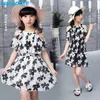 Cutyome 2021 Zomer Tiener Meisjes Bloemen Jurken Casual Chiffon Schouder Off Boheemse Sundress Kids Ruffles Jurk 10 13 14 15 16 Q0716