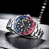 Lige мужские часы Sapphire стекло 40 мм керамические GMT ​​автоматические механические часы мужчины 100 м водонепроницаемые классические моды роскошные часы + коробка 210329