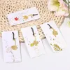 Bookmark Stationery Lanyard Exquisite Gift Hollow Gold-plated Metal