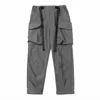 11 bybb's escuro hip hop corda fitas casual solto calças masculinas joggers streetwear techwear calças de carga moletom