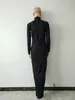 ハロウィーンコスプレコスチュームセクシーガールズラップドレスパーティードレスボディバッグブラックスカート女性のロングドレススカートバックジッパー