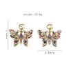 Varumärkesörhängen Designers Letter Ear Stud Gold Plated Crystal Butterfly Earring for Women Wedding Party Jewerlry Accessories ER0064